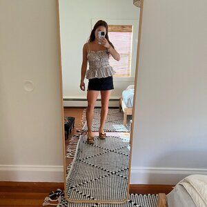 Ciao Lucia Women's Brown and White Blouse